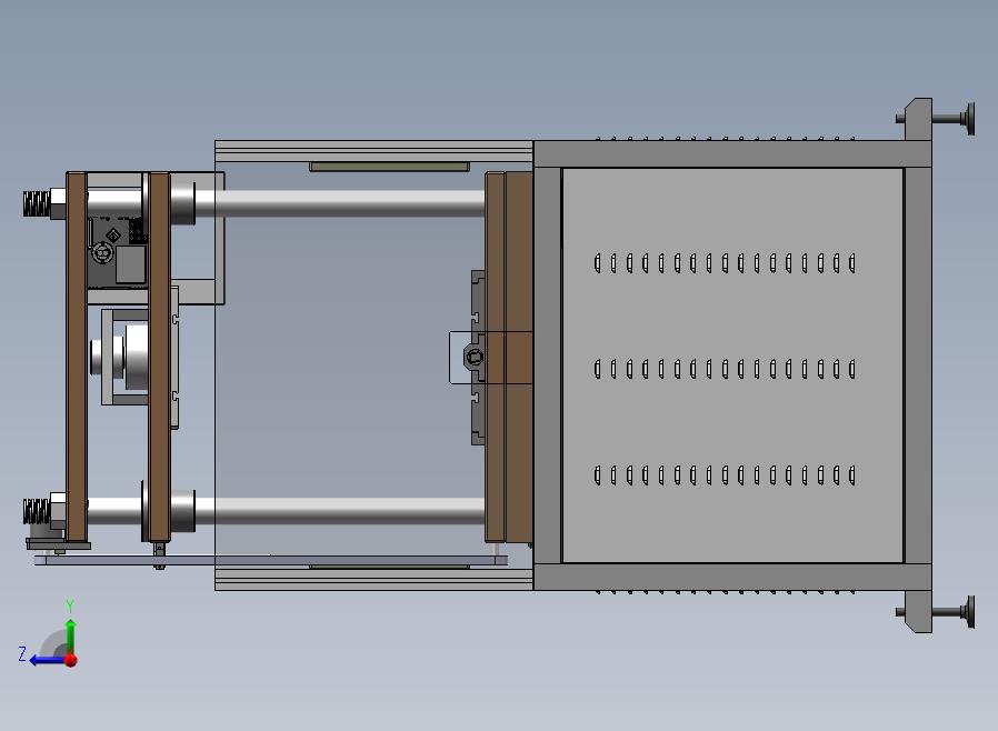 A02-10吨四柱三板油压机右视图