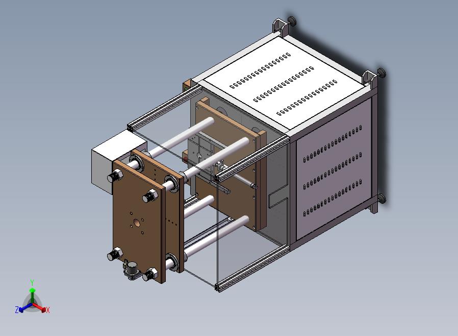 A02-10吨四柱三板油压机正等轴测图