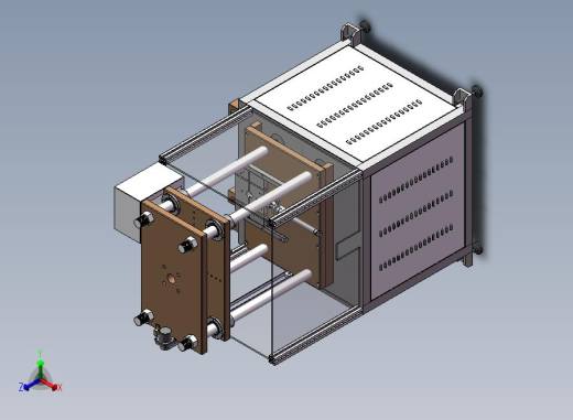 A02-10吨四柱三板油压机正等轴测缩略图