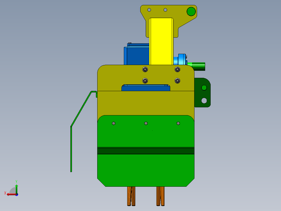 立式旋耕机后视图