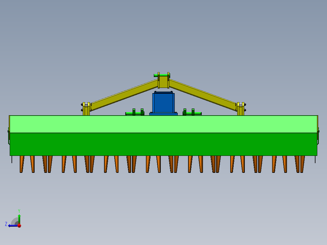 立式旋耕机右视图