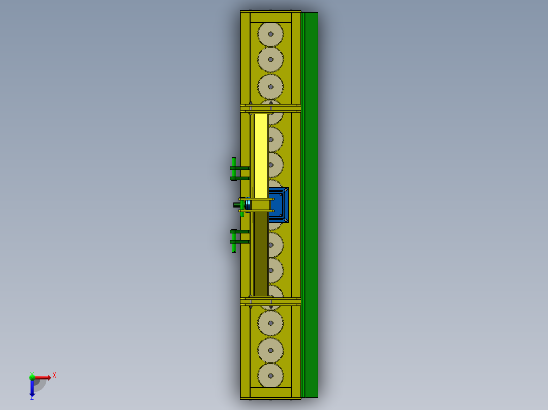 立式旋耕机俯视图