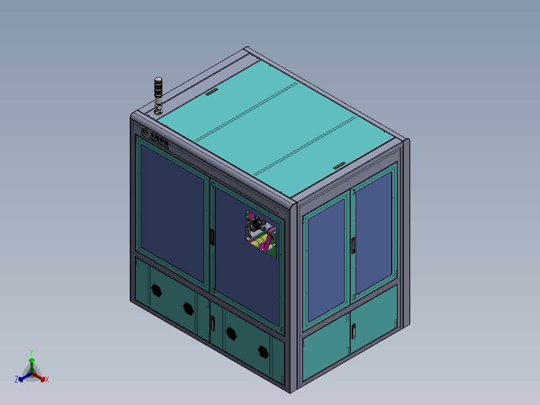 ACF分条机（含工程图）SW18可编辑正等轴测图