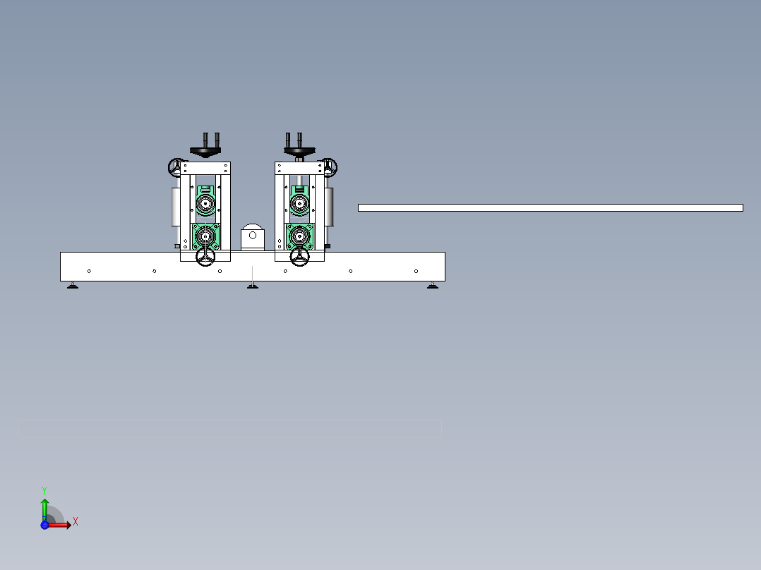 型钢校正机矫直机（含工程图 ）sw16可编辑前视图