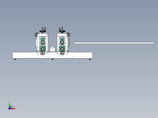 型钢校正机矫直机（含工程图 ）sw16可编辑前视缩略图