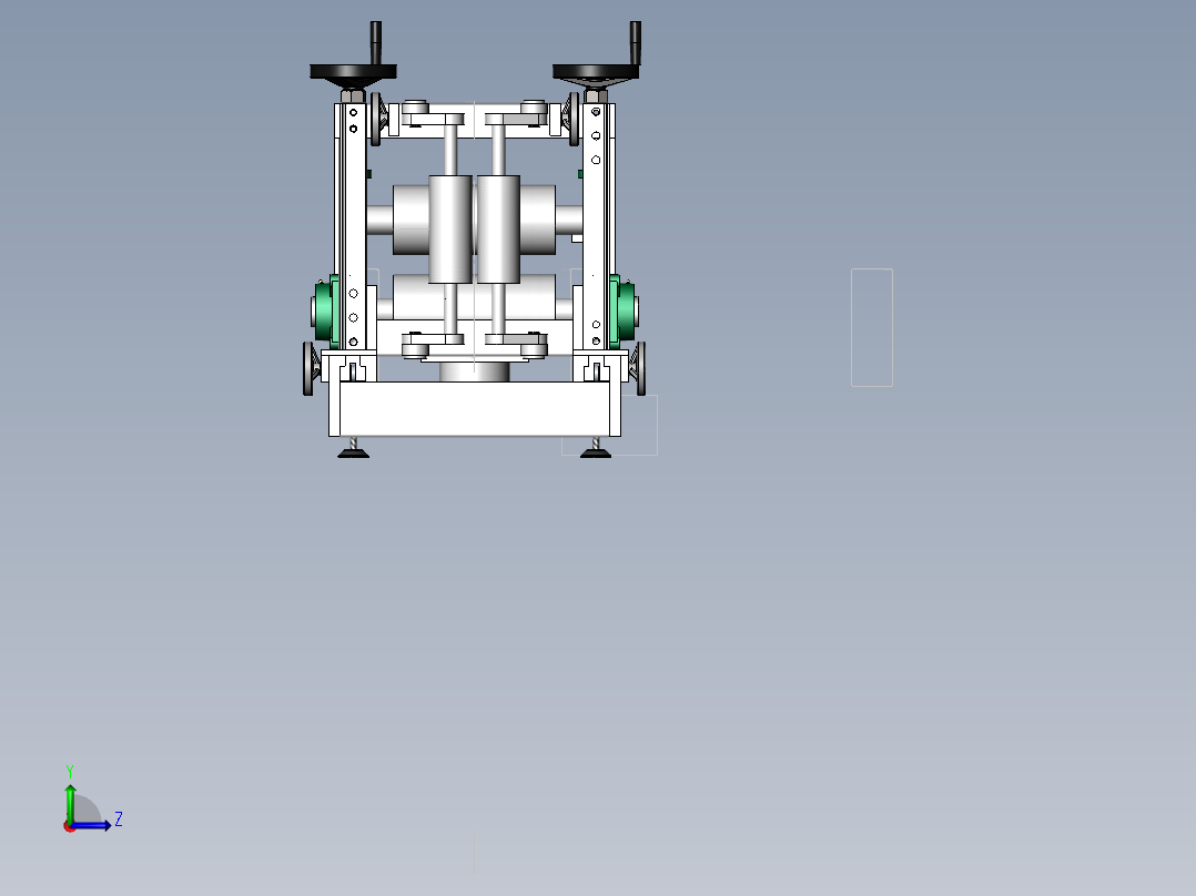 型钢校正机矫直机（含工程图 ）sw16可编辑左视图