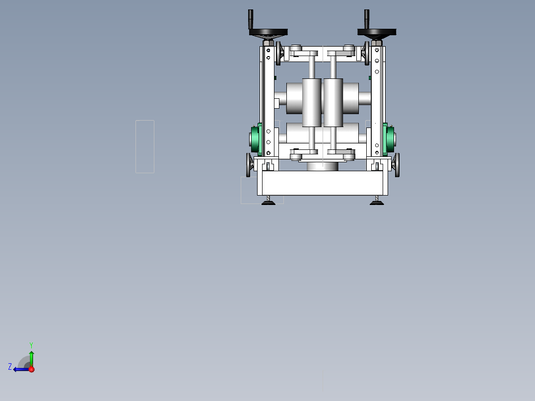 型钢校正机矫直机（含工程图 ）sw16可编辑右视图