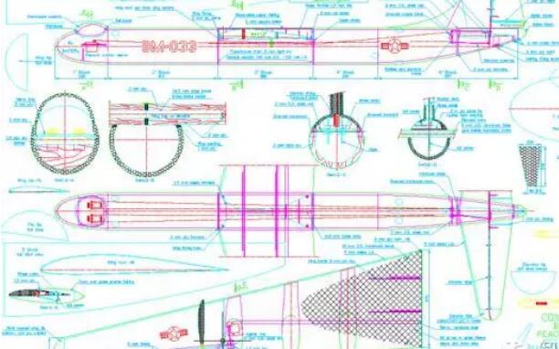 352套CAD航模平面图纸