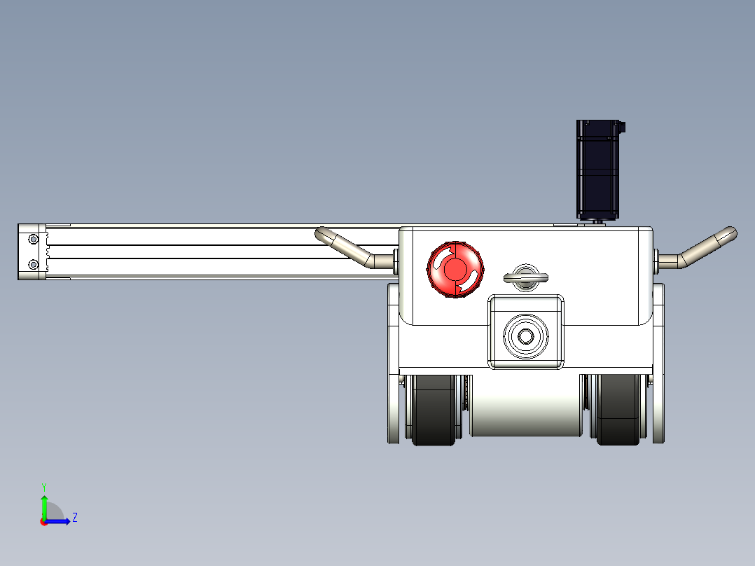 焊接机器结构3D图纸 STEP格式左视图