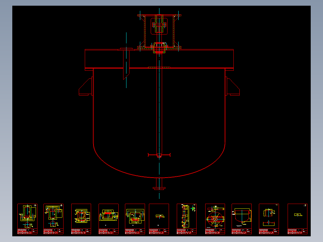 分散机(搅拌机)全套制作图