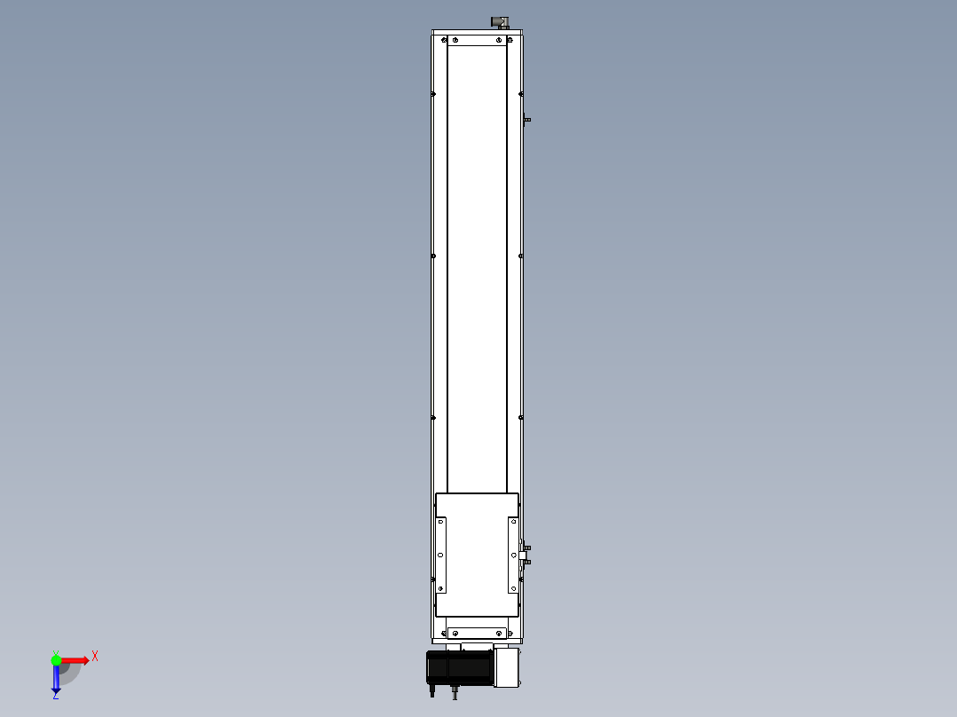 Toyo东佑达直线模组-ECB17-800-RU俯视图