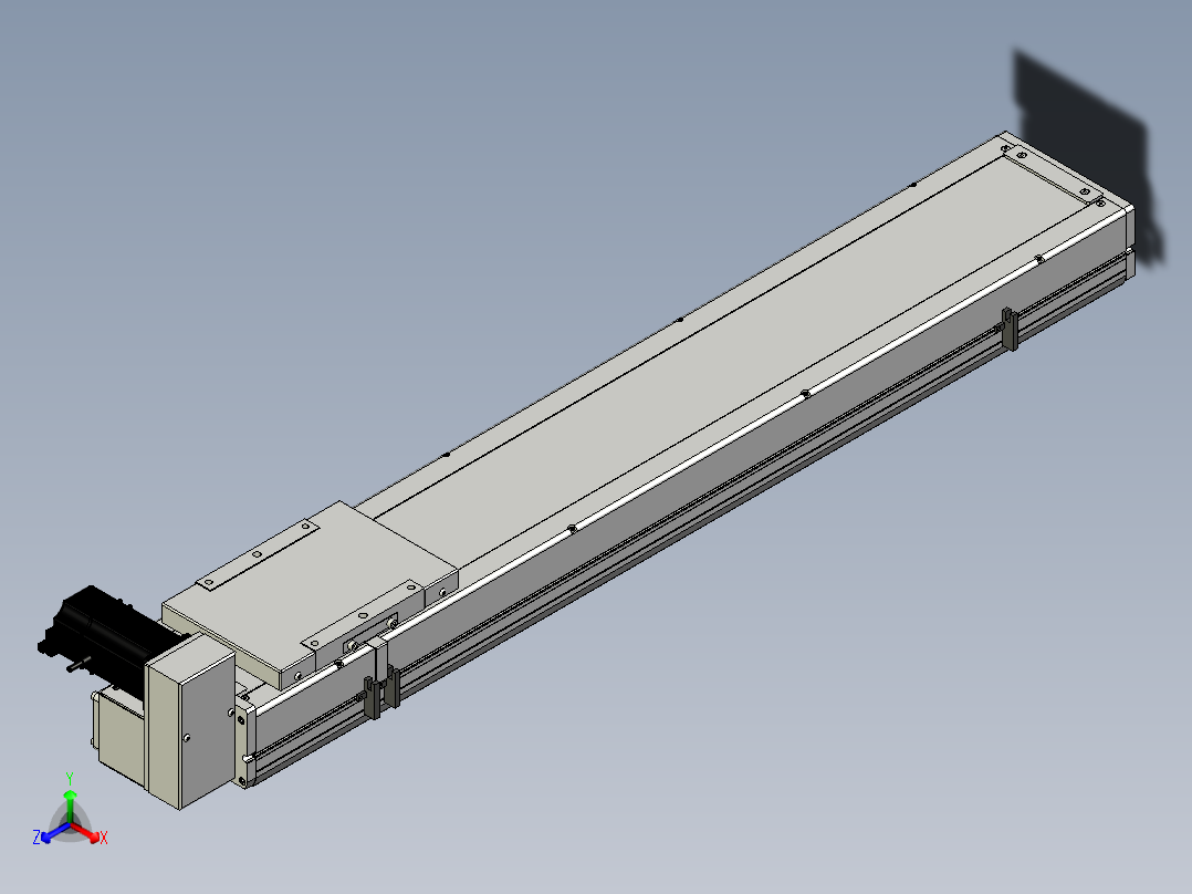 Toyo东佑达直线模组-ECB17-800-RU正等轴测图