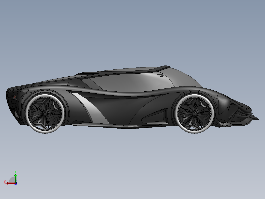 运动版跑车后视图