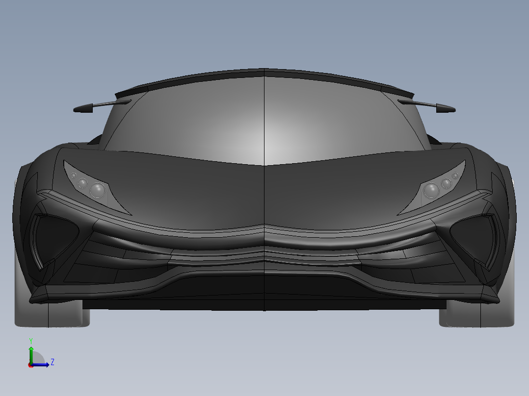 运动版跑车左视图