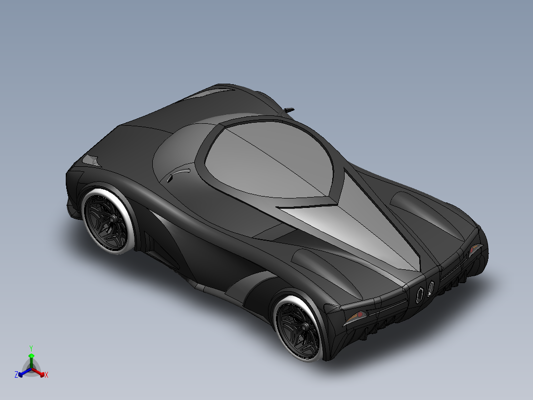 运动版跑车正等轴测图