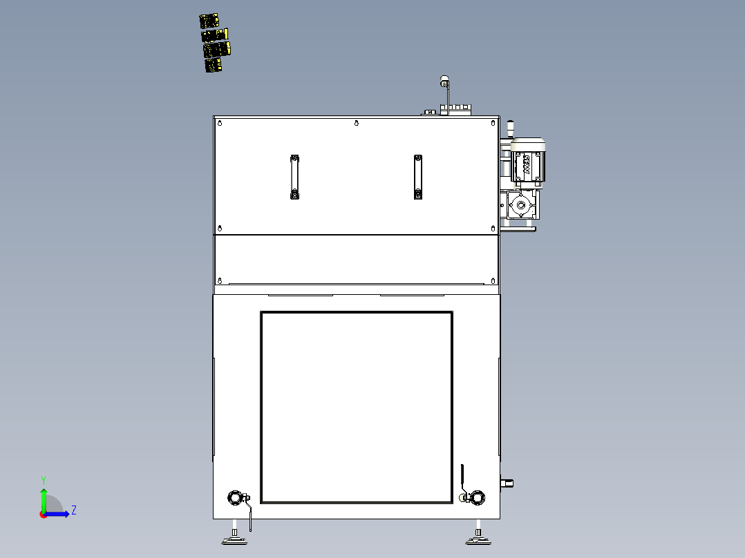B1_MLW100湿式圆管抛光机左视图