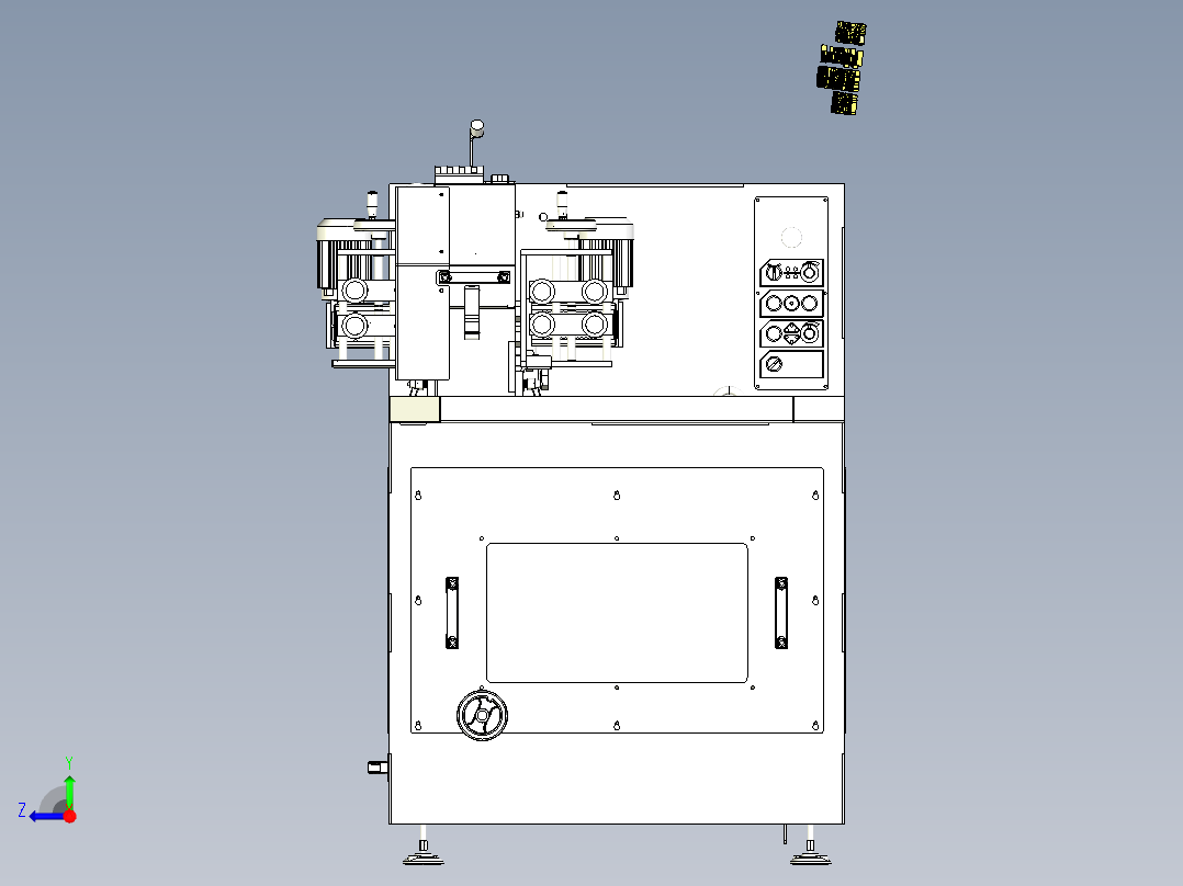 B1_MLW100湿式圆管抛光机右视图