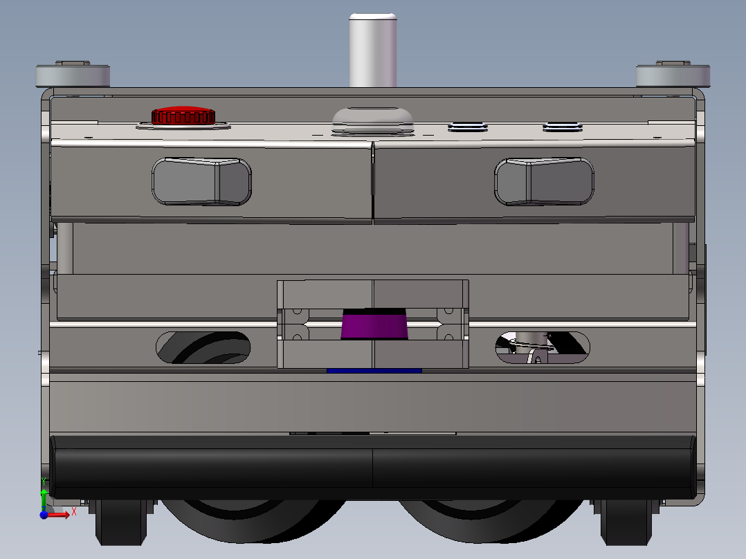 双向潜伏式AGV经典生产车型前视图