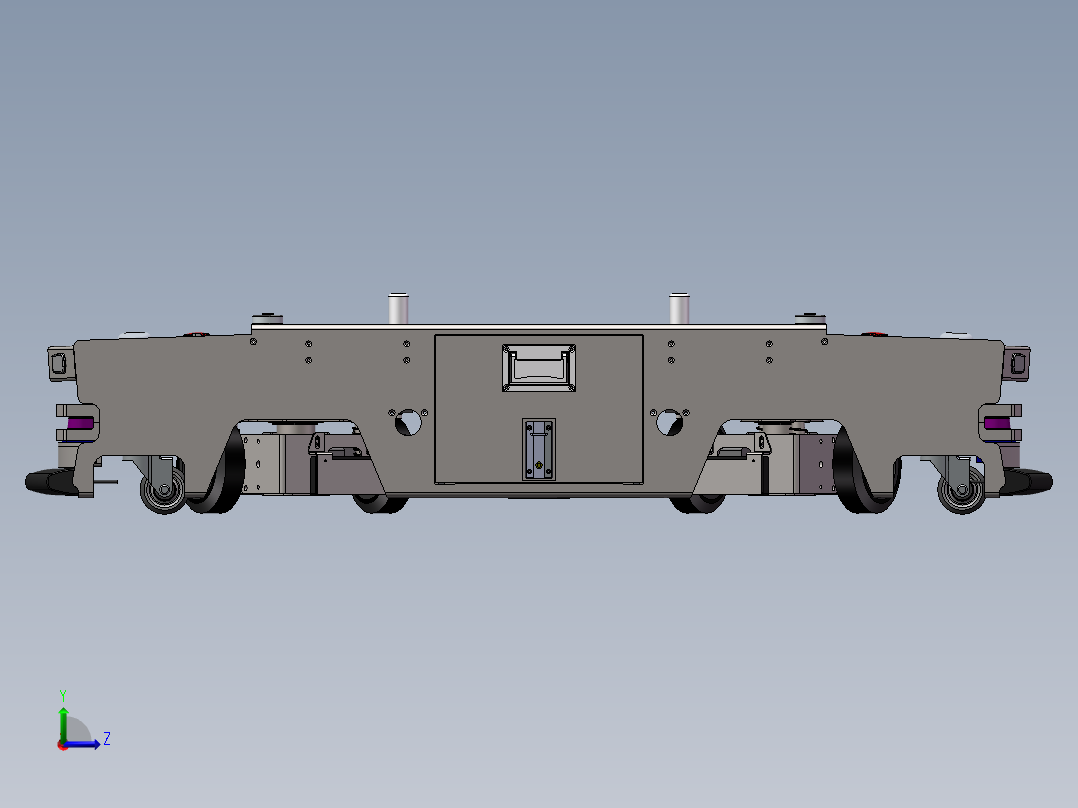 双向潜伏式AGV经典生产车型左视图