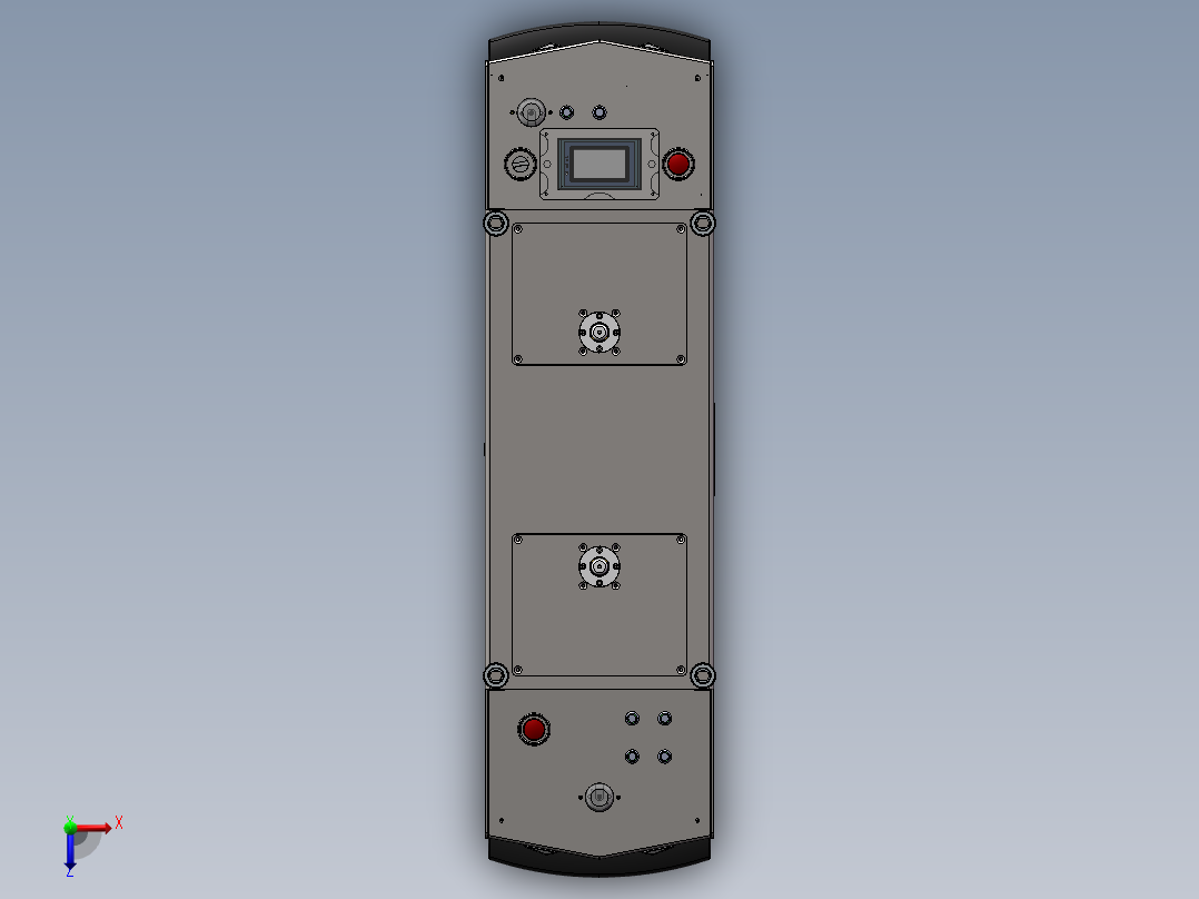 双向潜伏式AGV经典生产车型俯视图