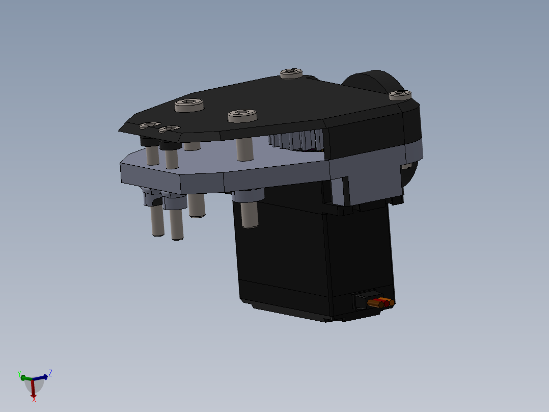 2款小型电动夹爪3d图纸 SolidWorks设计 电动夹持器机械爪3d模型