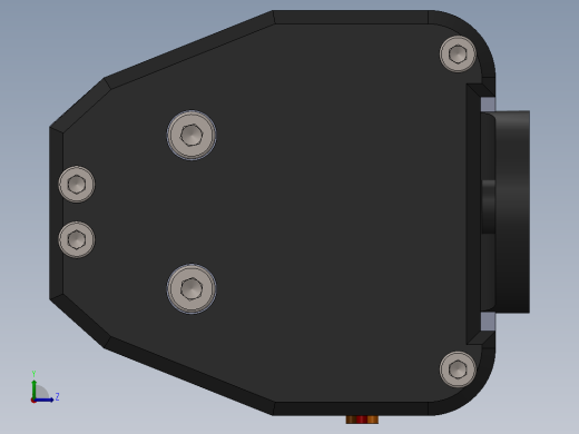 2款小型电动夹爪3d图纸 SolidWorks设计 电动夹持器机械爪3d模型左视缩略图