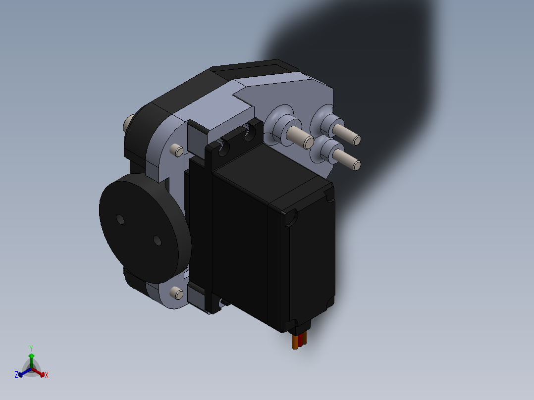 2款小型电动夹爪3d图纸 SolidWorks设计 电动夹持器机械爪3d模型正等轴测图
