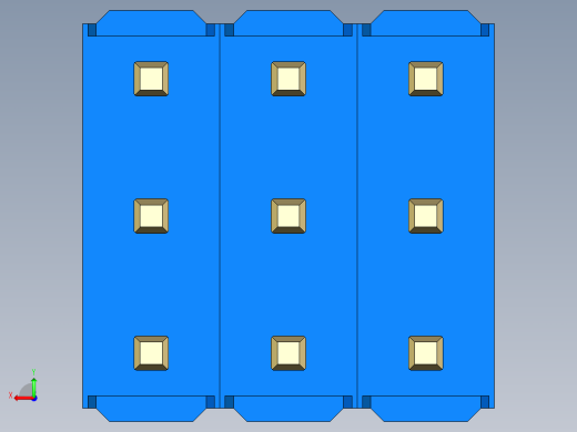 彩色公头100mil（2.54mm）系列-DS1021_blue_3x03p_100mil_Type1_rev1.0后视缩略图