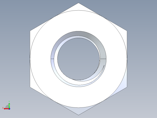 公制螺母-M3.0x0.5.STEP后视缩略图