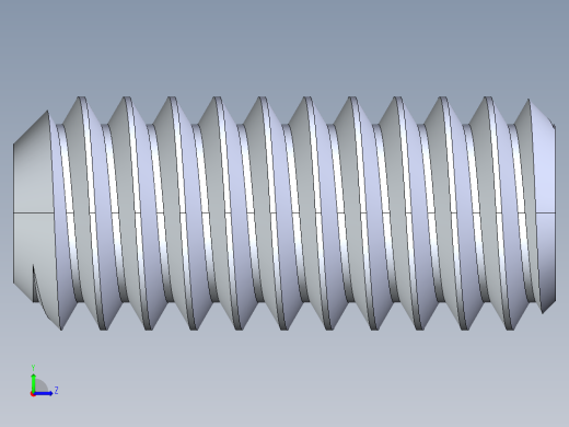 UNC 平头紧定螺钉-UNC SET SCREW 8-32 x0.375.STEP左视缩略图