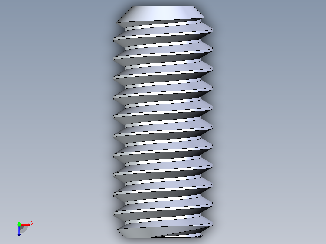 UNC 平头紧定螺钉-UNC SET SCREW 8-32 x0.375.STEP俯视图