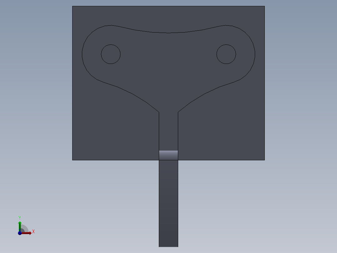 SW建模练习题-practice 54前视图