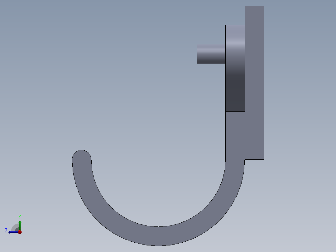 SW建模练习题-practice 54右视图