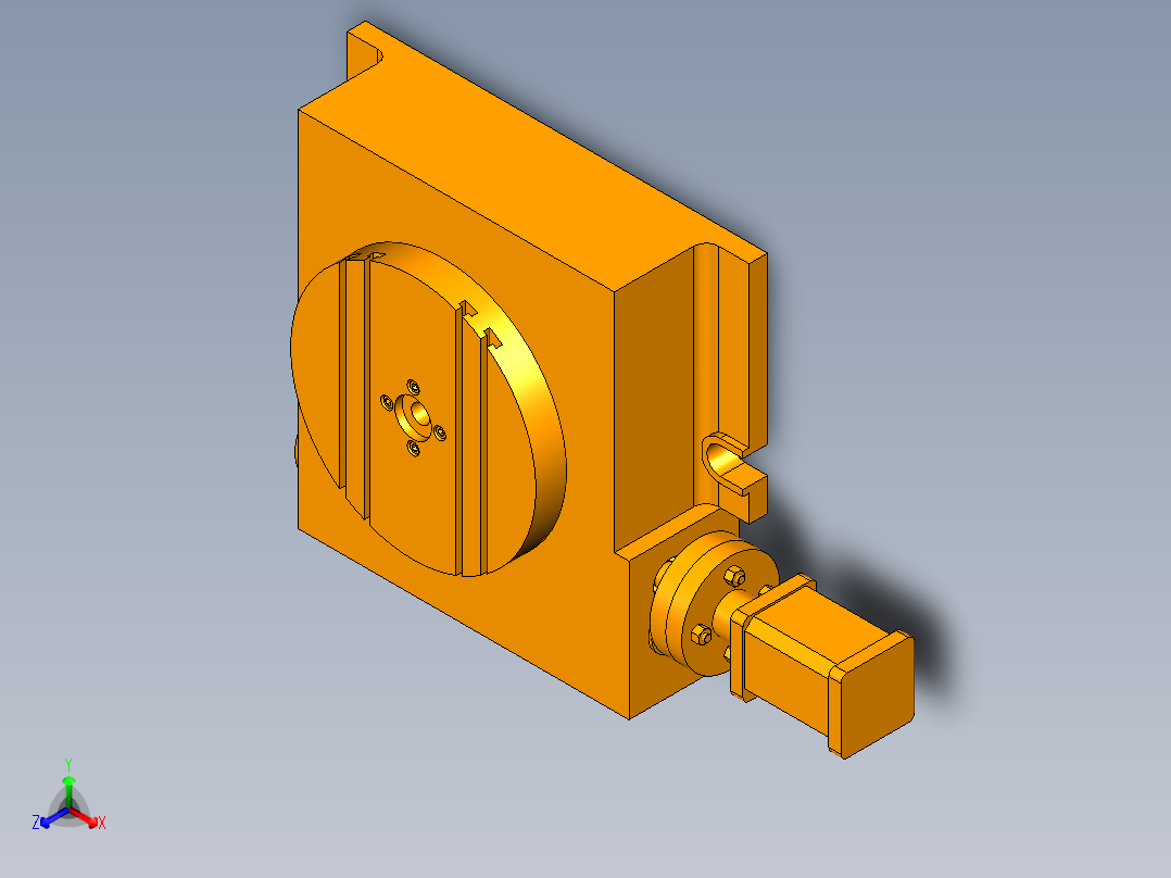 回转工作台UG模型MF611053