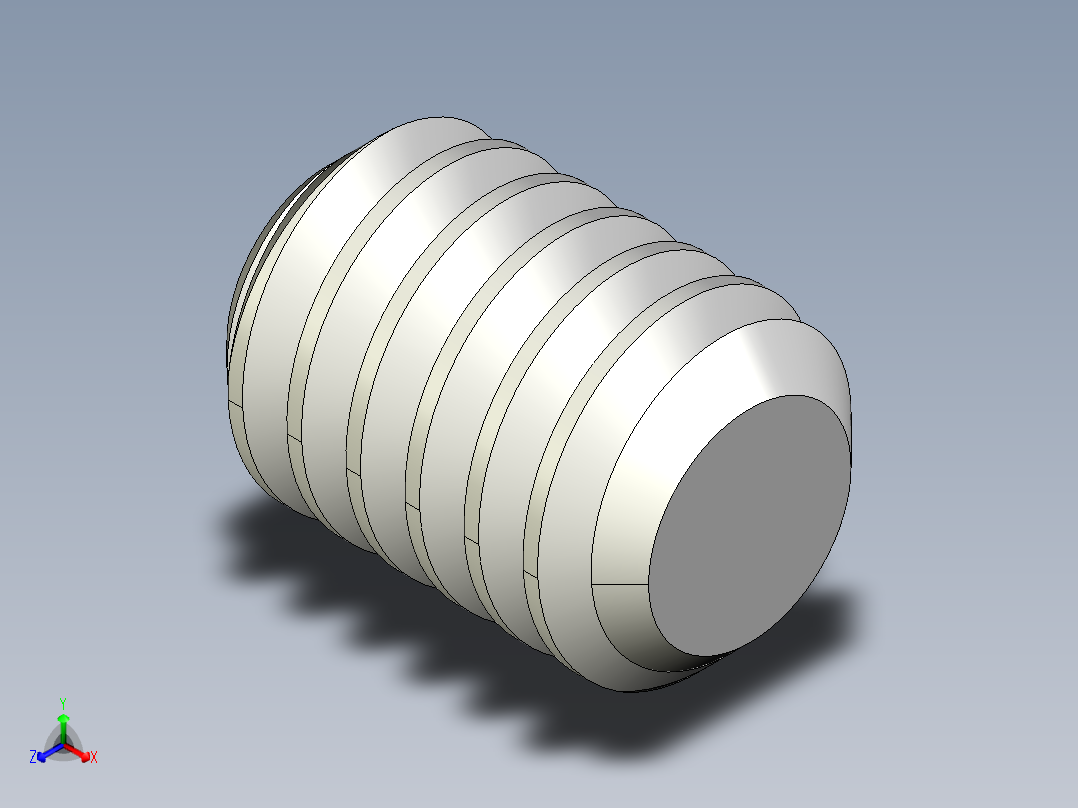 DIN 913-ISO 4026 固定螺钉-M1.8 L=2.5.STEP正等轴测图