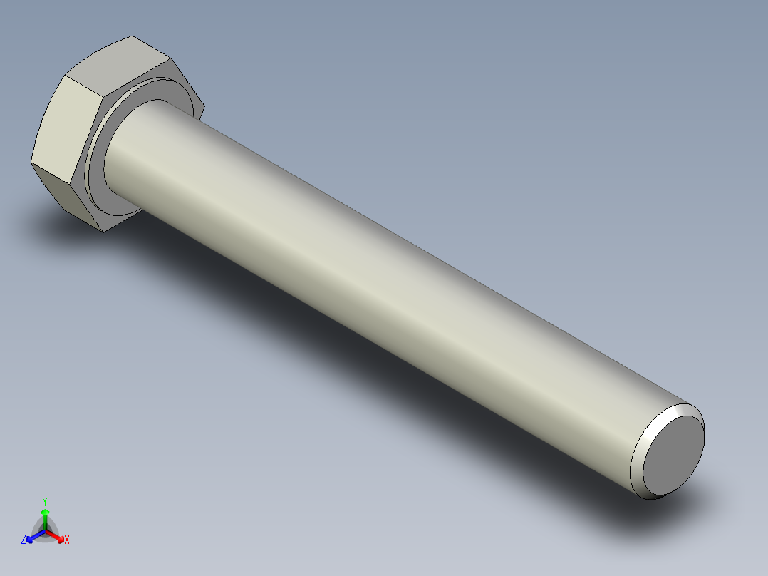 螺钉-DIN_931-M14x2x100_22.stp正等轴测图