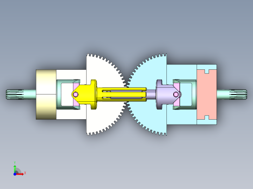 齿轮双万向节结构3D图纸 STP IGS格式前视缩略图