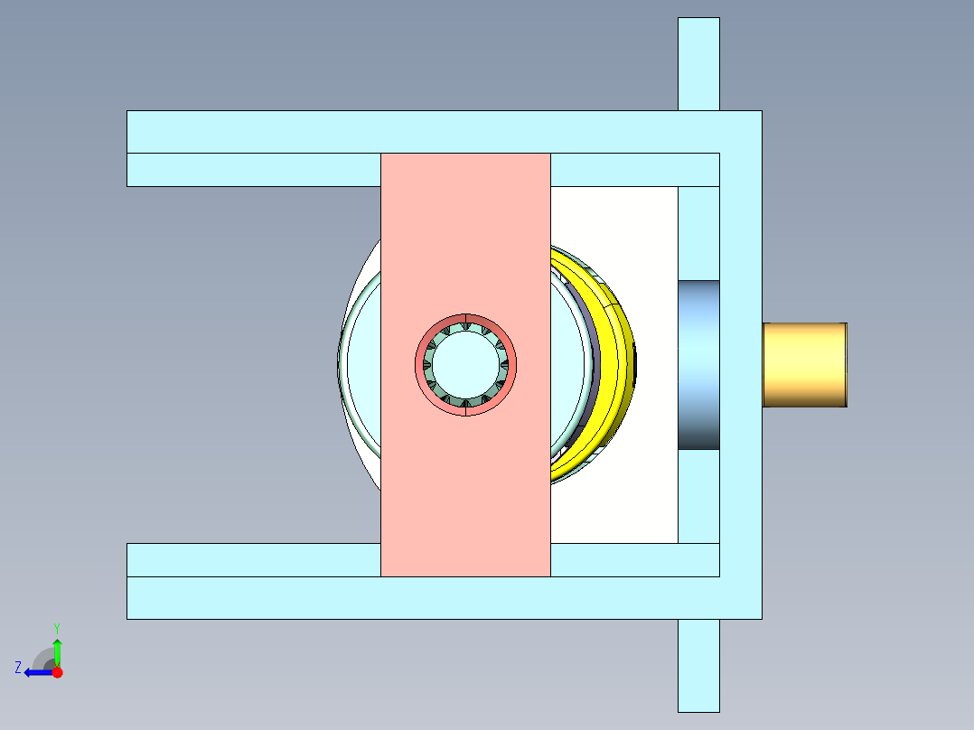 齿轮双万向节结构3D图纸 STP IGS格式右视图