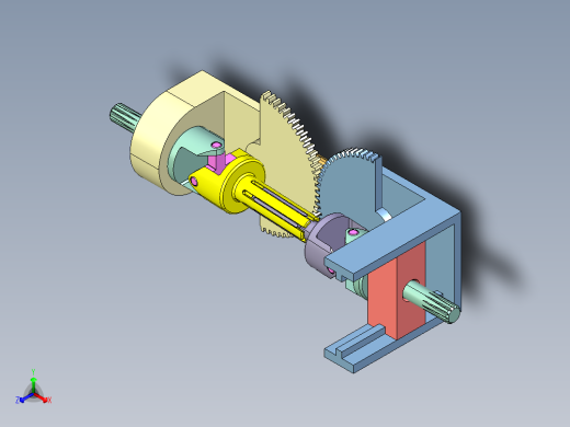 齿轮双万向节结构3D图纸 STP IGS格式正等轴测缩略图