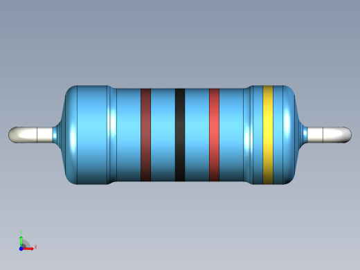 无源元件封装-RES-1W-HH-MF前视缩略图