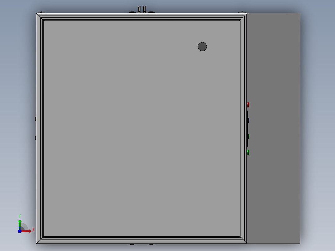 自动化四工位贴标机3D模型前视图