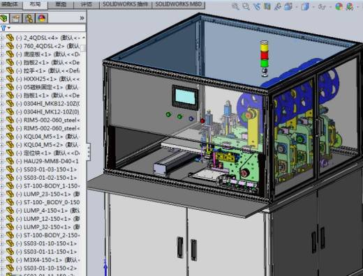自动化四工位贴标机3D模型缩略图