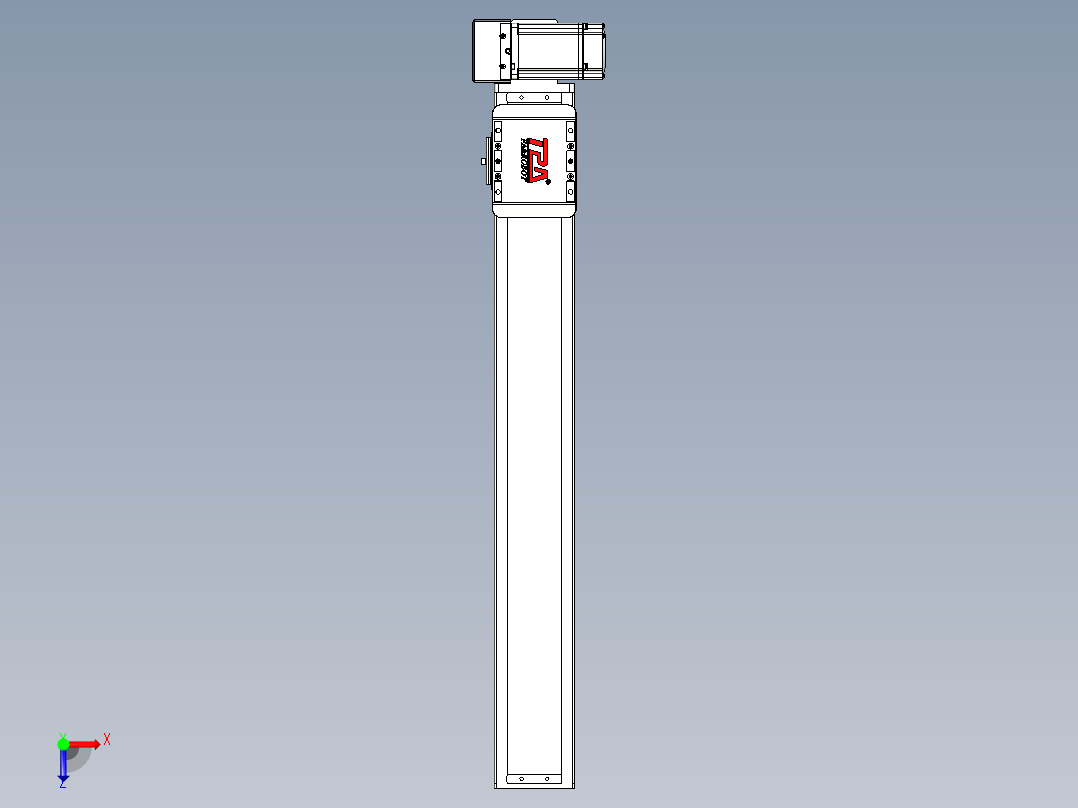 同步带全封闭直线模组TPA-HCB-85D-90-L550-RU-C-P20-N3俯视图