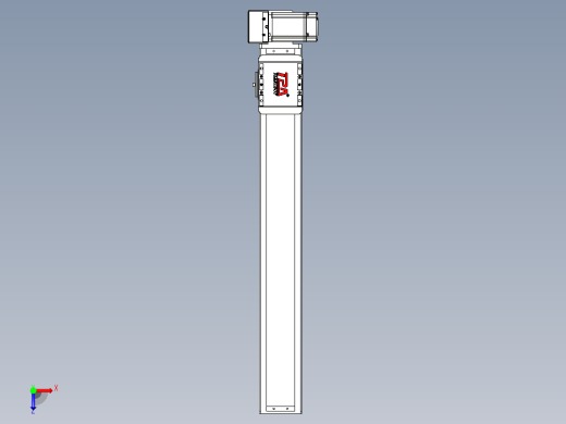 同步带全封闭直线模组TPA-HCB-85D-90-L550-RU-C-P20-N3俯视缩略图