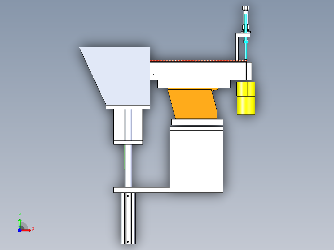 锁盖上料机构前视图