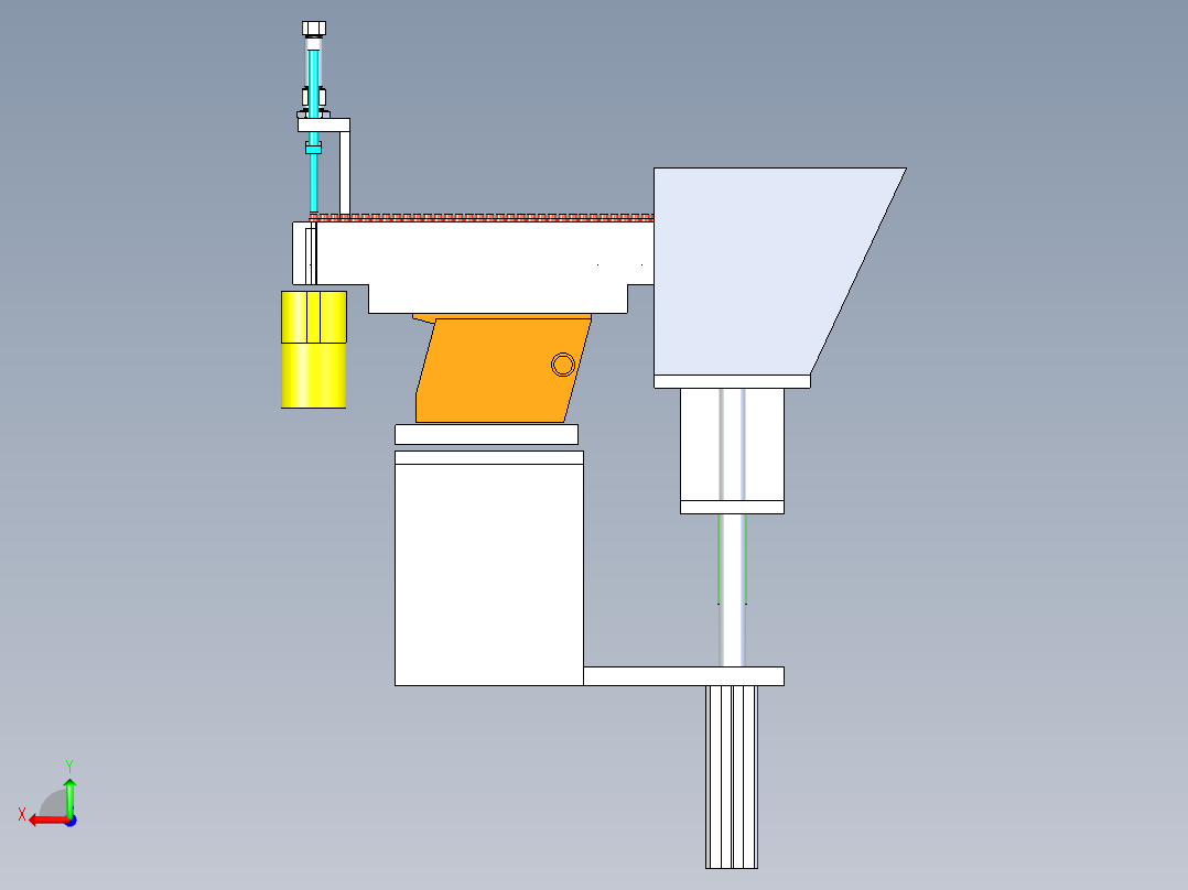 锁盖上料机构后视图