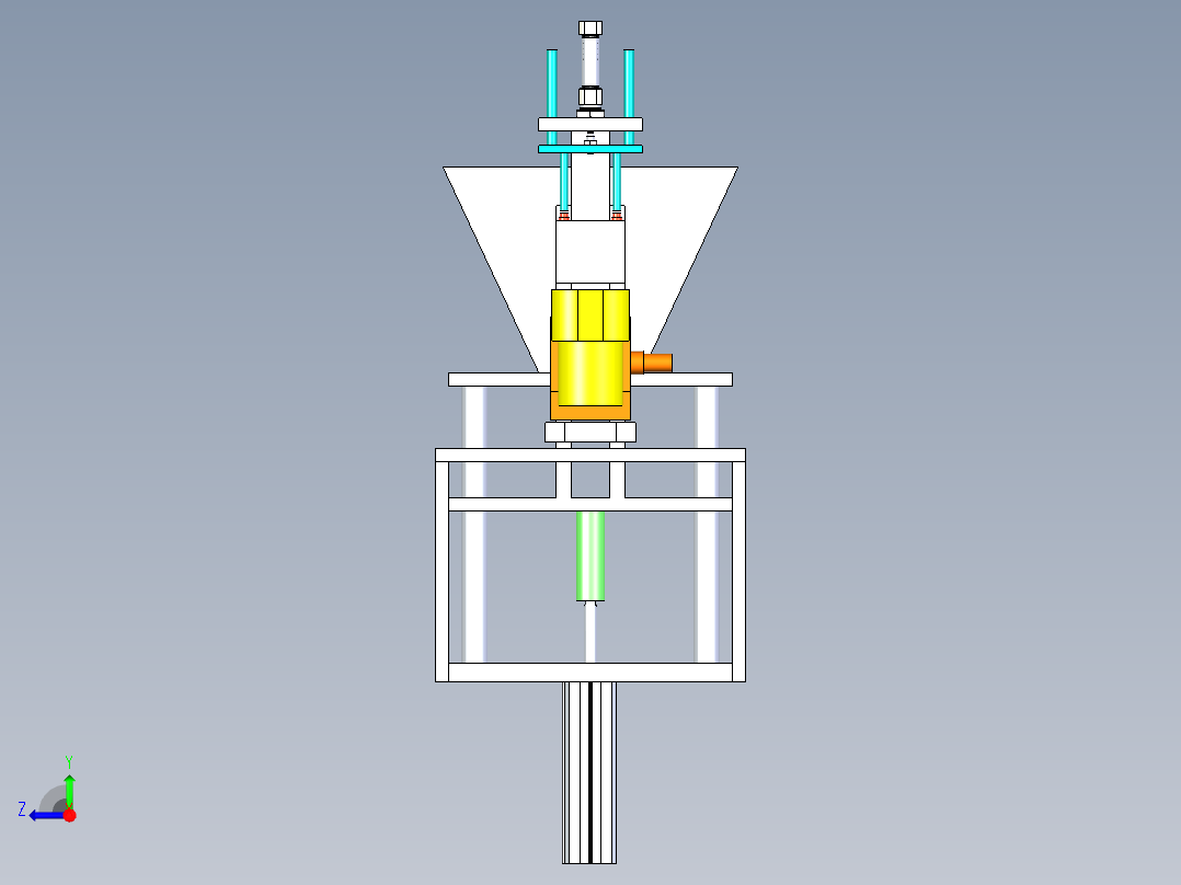 锁盖上料机构右视图