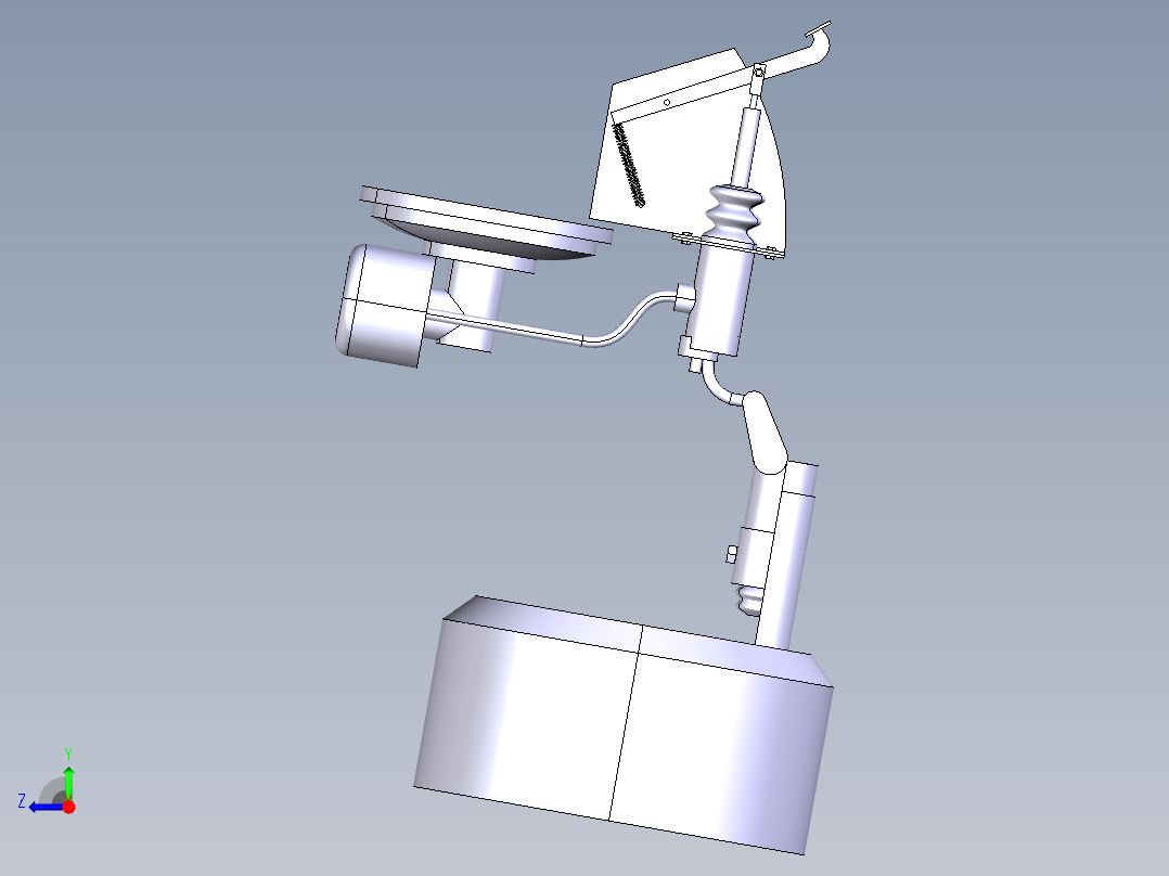 某轿车膜片弹簧离合器设计---操纵机构的设计【三维CATIA】右视图
