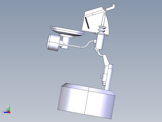某轿车膜片弹簧离合器设计---操纵机构的设计【三维CATIA】右视缩略图