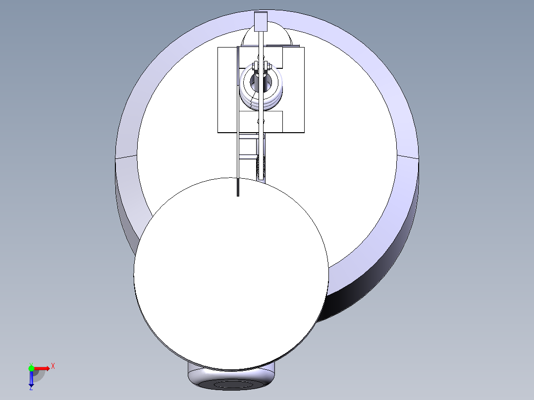 某轿车膜片弹簧离合器设计---操纵机构的设计【三维CATIA】俯视图